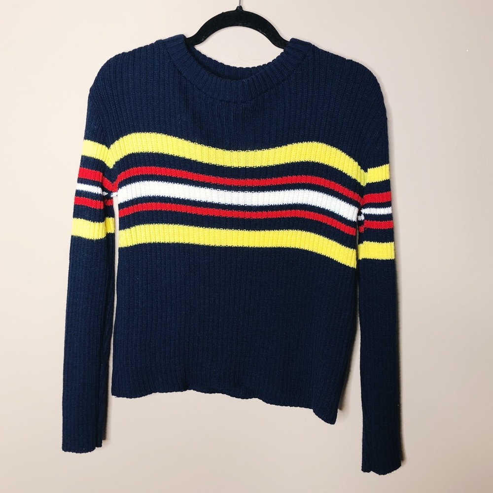 Stripes Knit Long Sleeve Sweater ASOS Size 10